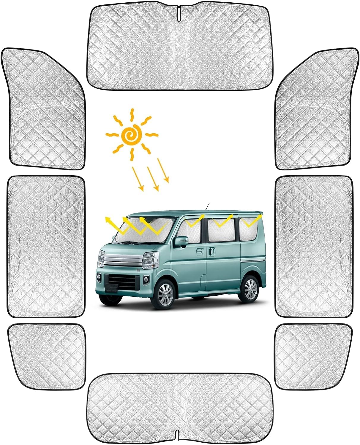 

Kitazawa Shoji Suzuki Everyday DA17W DA17V Sun Shade for Car Use, Suction Cup Not Every DA17W DA17V (Upgraded version) чёрный