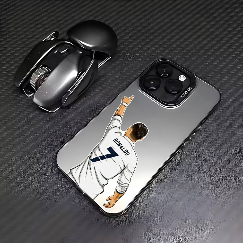 Cr7-Cristiano-Ronaldo Phone Case For iPhone 17, 16,15,14,13,12,11 Plus,Pro Max, Colorful Silver Funda Cover