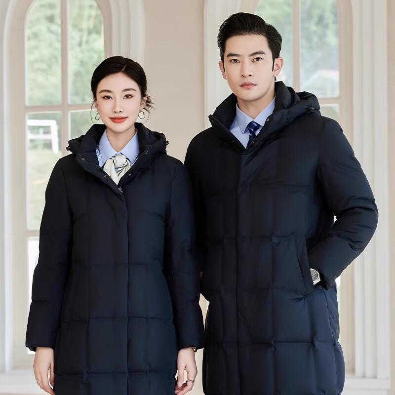 Trolman Unisex 90% White Duck Down Mid-Length Puffer Coat