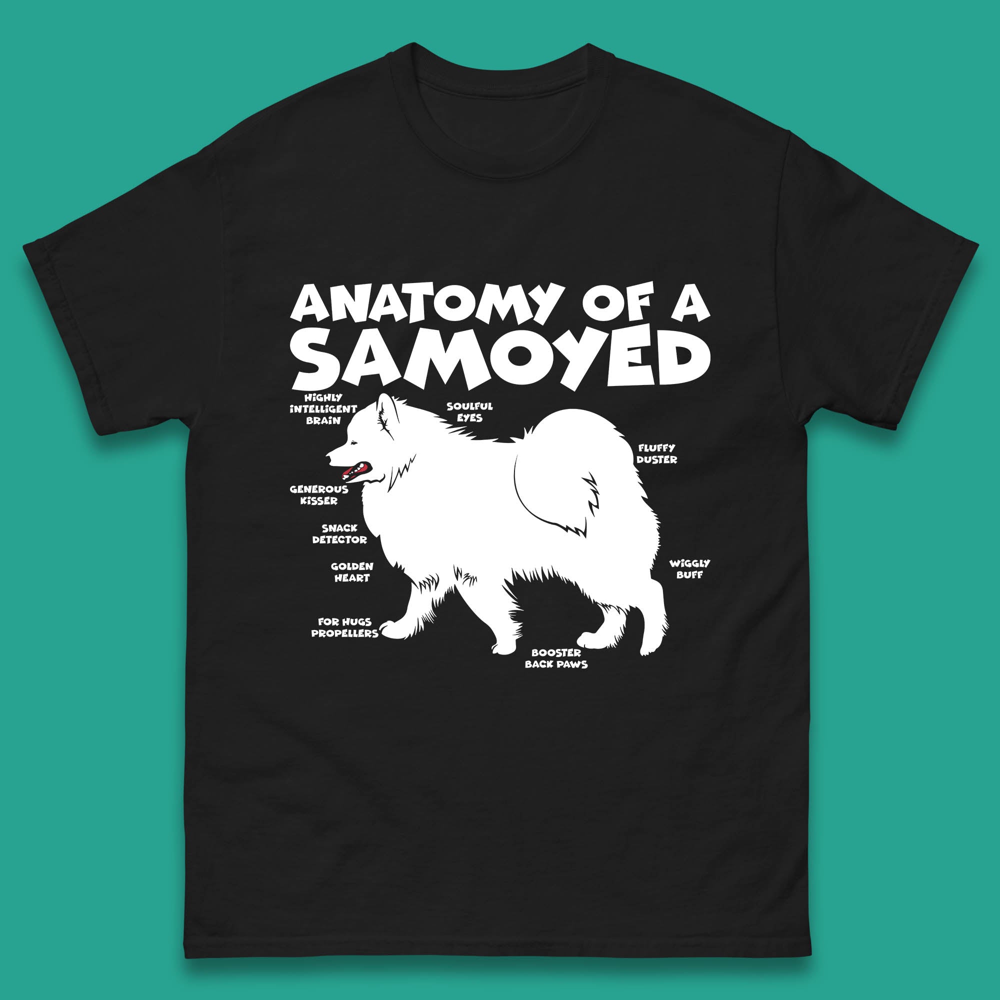 Anatomy Of A Samoyed Funny Dog Body Dog Lover Samoyed Dog Humorous Anatomy Mens Tee Top 4XL