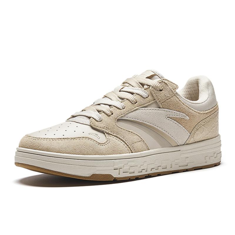 Anta Coconut Shell Basic Slip Resistant Abrasion Resistant Balance Low top Skateboard Shoes Women's White Sneakers 922338053-2