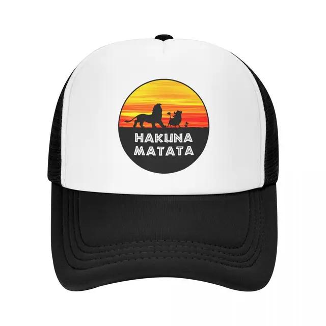 Classic Hakuna Matata Baseball Cap Unisex Women Adjustable Funny Timon Pumba Trucker Hat Sun Protection Snapback Caps