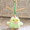 Cute Chick Plush Keychain Pendant with Embroidered Bibs Soft Skin-Friendly Mini Stuffed Animal for Bags And Keys Baby Shower Gift for Kids And Girls