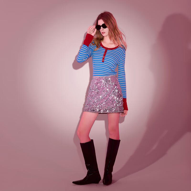 

Sancai Women s Striped Slim Fit Pullover Knit Sweater XL