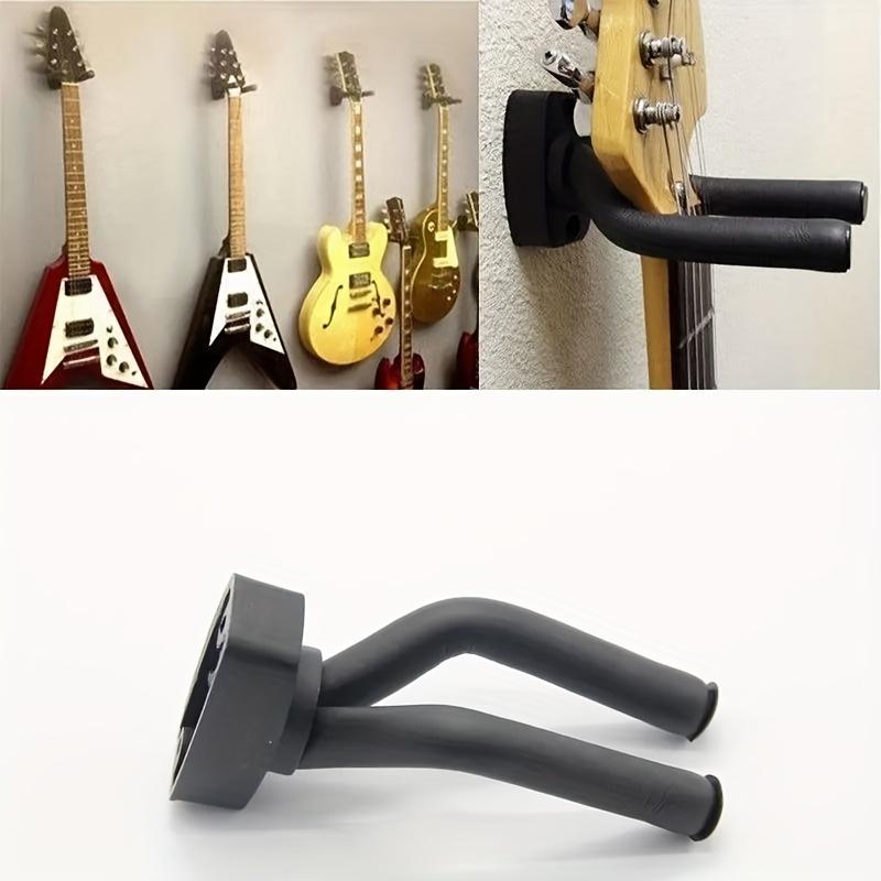 2pcs Stylish Black Guitar Wall Mount | Space-Saving Double Guitar Holder, Easy-to-Install for Acoustic and Electric Guitars,for Home Recording Studios
