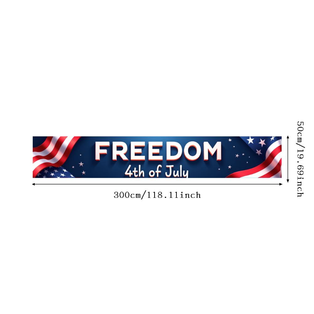 Outdoor Indoor Use Independence Day Banner Vibrant Colors 4th of July Banner Eye-Catching Weather Resistant