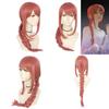 Chic Chainsaw Man Makima Wig Long Pink Braid Synthetic Fiber For Cosplay And Party Props