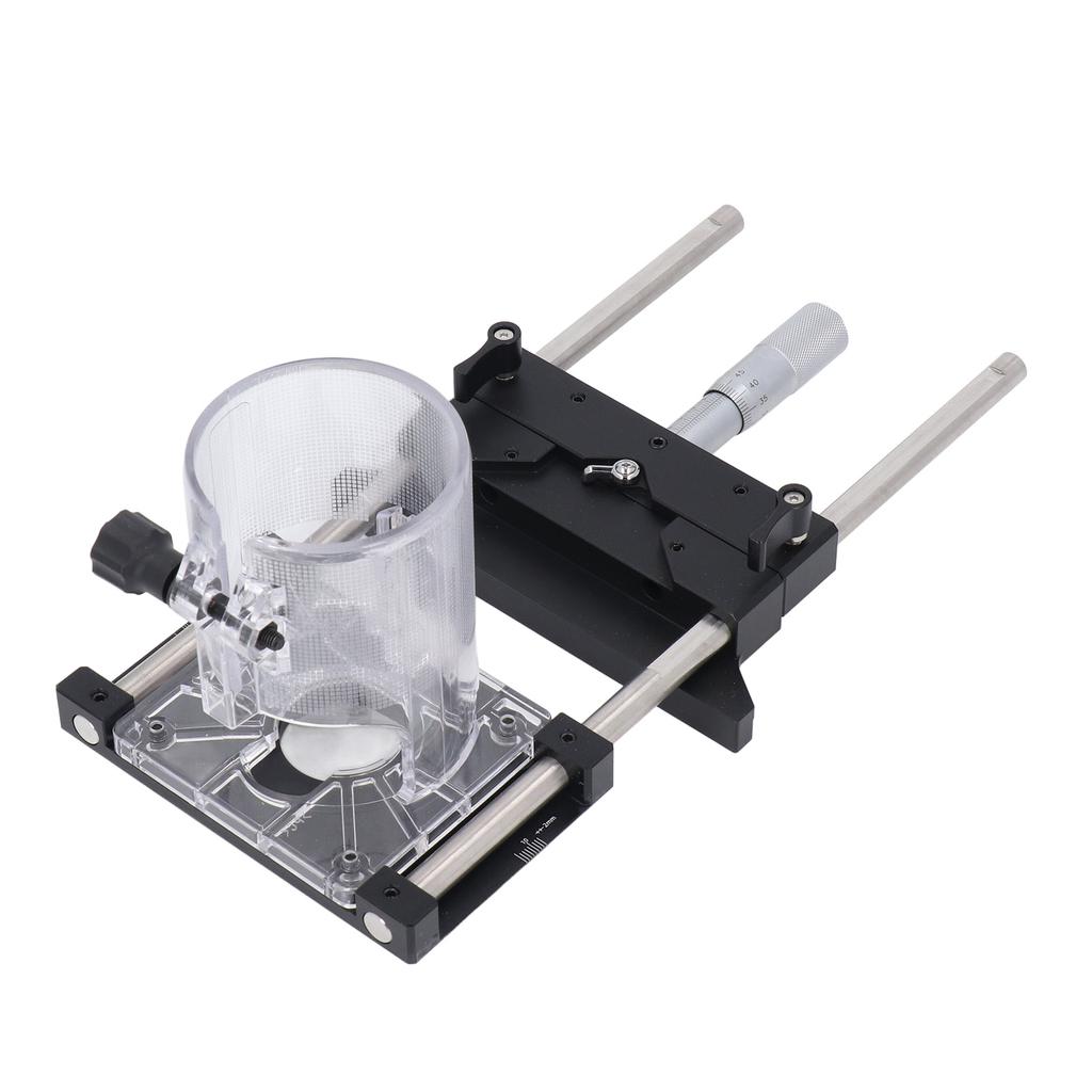 Jig de frezare cu caneluri din aliaj de aluminiu, precizie de 0,01 mm, gamă de 0 până la 18 mm, jig de frezare cu 65 mm pentru prelucrarea lemnului