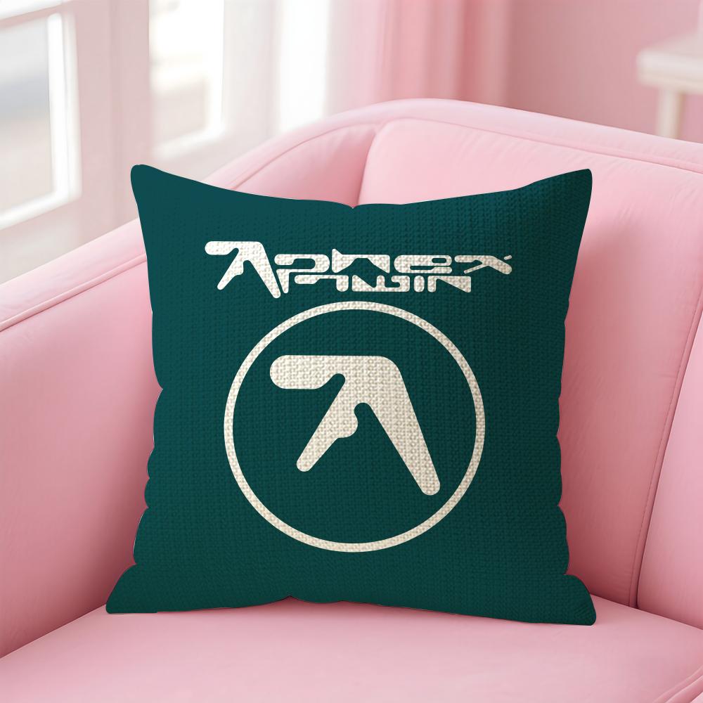 Aphex Twin Richard D James Cushion Cover Natural Linen Pillow Case DoubleSided Print Decorative Sofa Pillowcase Home Decor Gift