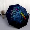 Chakra Balance Meditation Umbrella, Portable 3-Fold Umbrella for Men & Women,Christmas Gift ES266