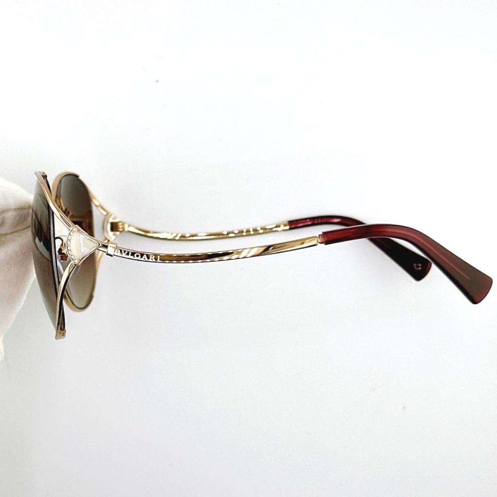 Bvlgari 57 20 2014/E2 Sunglasses Metal Brown Unisex BV6181B Used