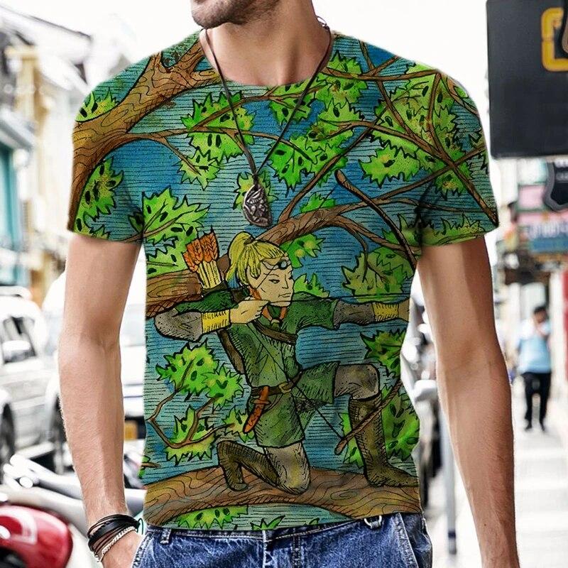 

Мужская футболка с 3D принтом и рисунком Таро, повседневная модная крутая уличная рубашка в стиле Харадзюку, 3D стильная рубашка S