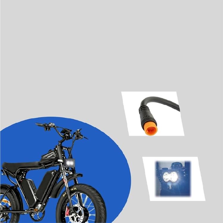 6000-6500K Powerful 20W LED Headlight For Ridstar Electric Motorcycles Commuters Bikes With Easy Plugs Play Setups
