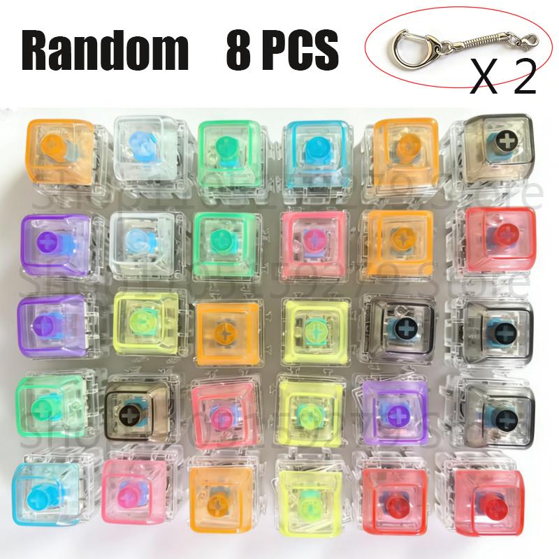 *Led Free Assembly Keyboard Keychain Fidget Toy Crystal Clicker Sensory Toy Stress Relief Keyboard Keychain Adult Children'S Toy