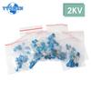 120PCS 2KV Capacitor High Voltage Ceramic Capacitors Assortment Kit 22P 47P 100P 150P 220P 330P 470P 102 103 222 332 472