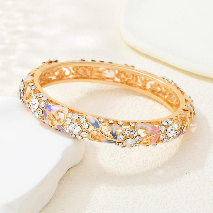 Romance Hollow Out Fish Tail Spring Bracelet Zinc Alloy Hand Chain with Brilliant Rhinestones Accent Assorted Color
