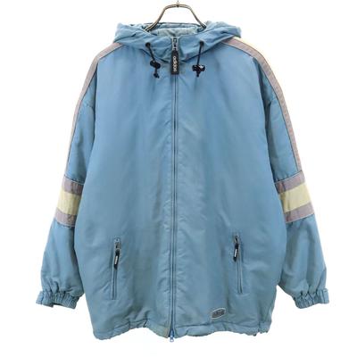 Adidas 80s Old Descente Trefoil Logo Nylonjacke M Fleecegefütterter Hoodie Herren Gebraucht