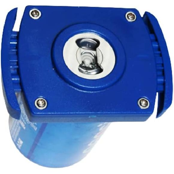 Two-in-One Blue Manual Can Opener for 8-19 Oz Beverage Cans, Bottle Opener, Household Bar Tool