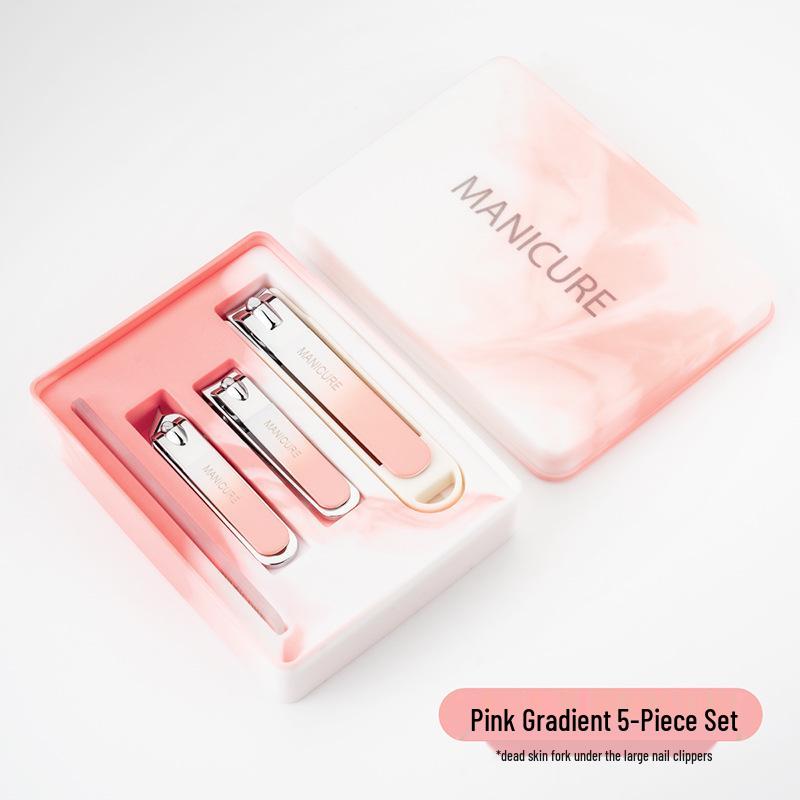 Anti-Splash Nail Clipper & Manicure Set: Includes Nail Clippers, Scissors, Nose Hair Scissors, Ear Pick.
