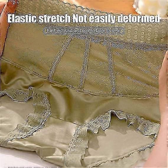 6Pcs Womens Tummy Control Hip Lifting Seamless Ice Silk Panties Sexy High Waist Ice Silk Seamless Shaping Underwear Panties