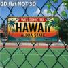 D-Moll pc Vintage Hawaiianischer Aloha-Staatskennzeichenschild Schild Tropische Hawaii-Wanddekoration mit Palmen Sonnenuntergang