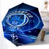 1pc Sturdy 8-Bone Auto Umbrella, Manchester United Manchester City Umbrella, Digital Printed, Foldable Umbrella for On-the-Go Outdoor Use