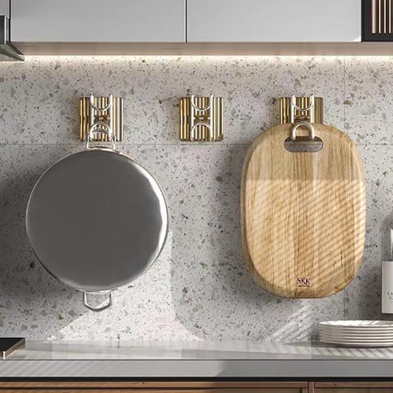 Nerezový háček na umyvadlo Kuchyň Koupelna Beze stopy Silná lepicí držák Multifunkční bezvrtací úložná police