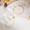 Braccialetti ad Anello per Dita Collegati con Strass Multistrato in Acciaio Inossidabile per Donna Braccialetto con Catena Sottile Fatta a Mano Gioielli da Festa