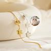 Custom Photo Projection Name Bracelets Personalized Picture Dog Cat Paw Charm Custom Name Text Pet Jewelry Gifts for Women