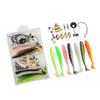 66 Stück Angelzubehör-Set Angelzubehör-Set mit Tacklebox inklusive T-Tail Weichköder Offset