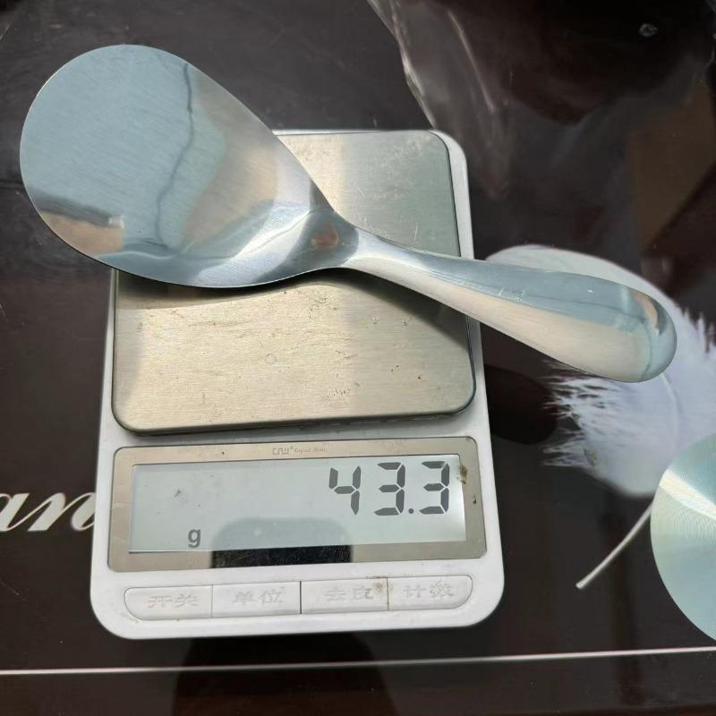 

Ложка для риса из нержавеющей стали 304 Изысканная большая ложка Ложка для сервировки риса Утолщенная антипригарная ложка для риса Сервировочная ложка 410Brightlight (19.5*7cm)