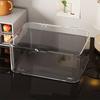 Flip Top Storage Box,Large Capacity Transparent Organizer for Medicine Cosmetics Jewelry,Desktop Dustproof Container Storage Box