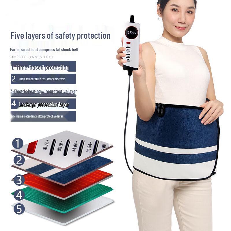 Mussels Abdominal Massage Belt with Heat & Vibration