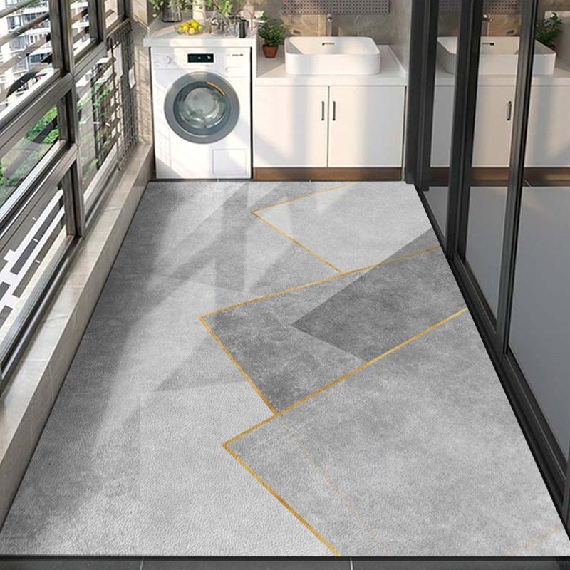 Balcony Non-slip Rug Pvc Leather Waterproof Floor Mat Wipeable Easy To Clean Bay Window Mats Entry Door Carpet Large Area Rugs