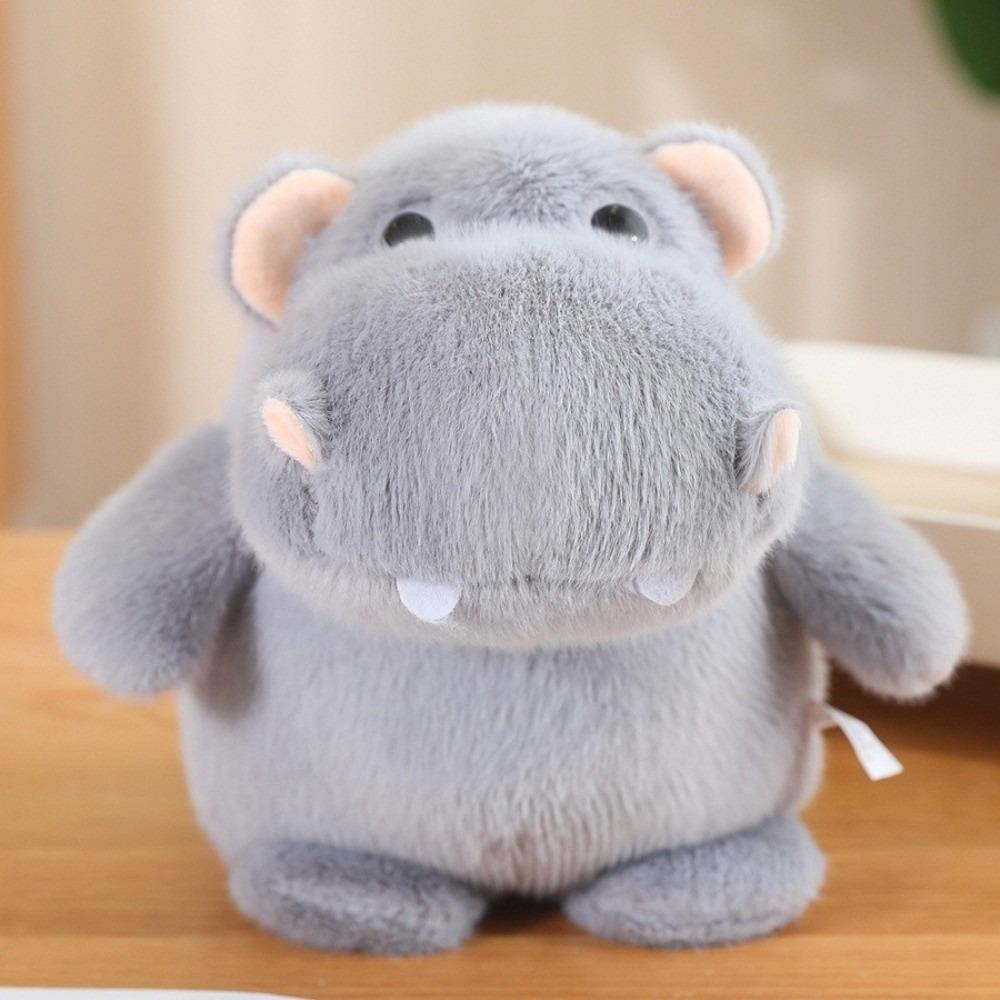 

12/22/35cm Stuffed Animal Doll Soft Gray Plushie Hippo Cute Hippo Plush Toy Baby Gift 12cm