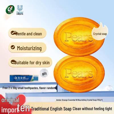 Peren Amber Oranje Essentiële Olie Kristal Zeep Dubbelpak