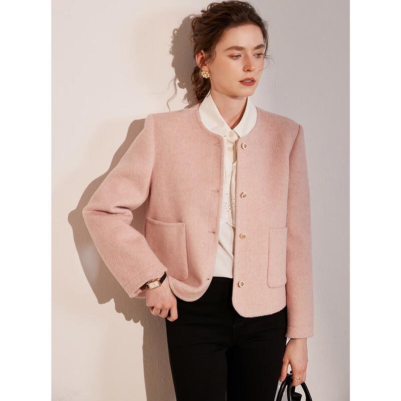 Bailuyu Women's Winter Wool Blend Double-faced Short Coat
