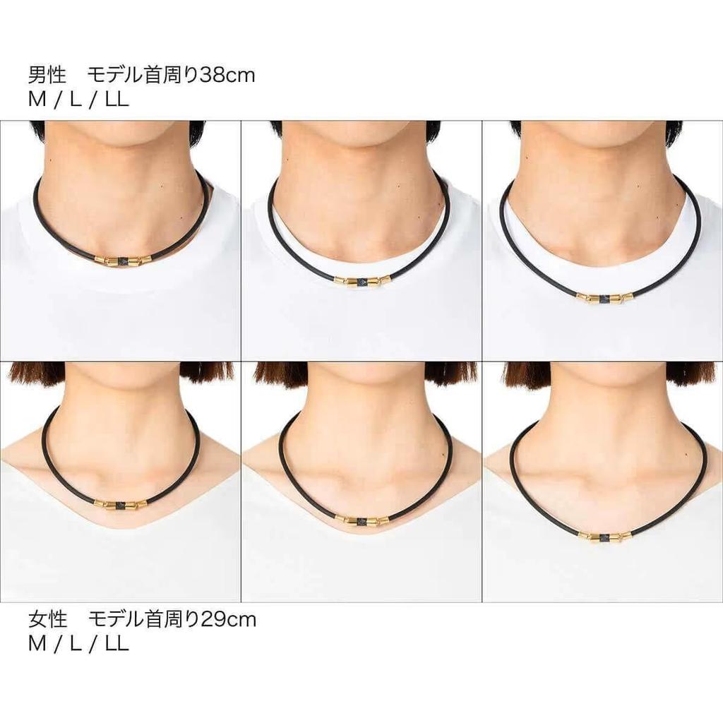 [Colantotte] Official Limited Edition Towel Set, Magnetic Necklace TAO LIONE (Matte Black x Black, L 47cm)