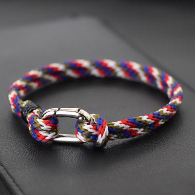 New Fashion Handmade Men Rope Bracelet Beach Surfing Nautical Wrap Braslet Fabric Wish String Jewelry Gift For Him Pulseria