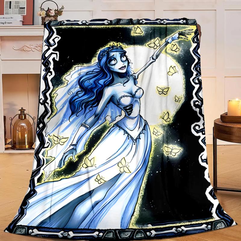 1 Stück Gothic Corpse Beauty In Bloom Flanelldecke Geschenk, Geeignet für Männer und Frauen, Weich, Ideal für Betten und Sofa, Geburtstags- oder Weihnachtsgeschenk