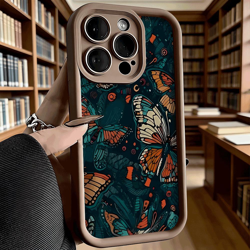 Dark Monarch Butterfly Shockproof Soft Phone Case For Xiaomi Redmi Note 15 14 13 12 11 10 9 8 Pro Anti-Slip Anti-Fall Cover