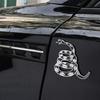 Dont Tread On Me Metal Car Sticker, Gadsden Flag Auto Emblem, 3D Snake Decal For Automotive, Truck, Motorcycle (Silver)