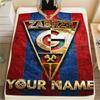 1PC Custom Name Górnik Zabrze Patterned Flannel Blanket Suitable For All Seasons for Home Decor Warmth and Comfort Gifts Holiday Present