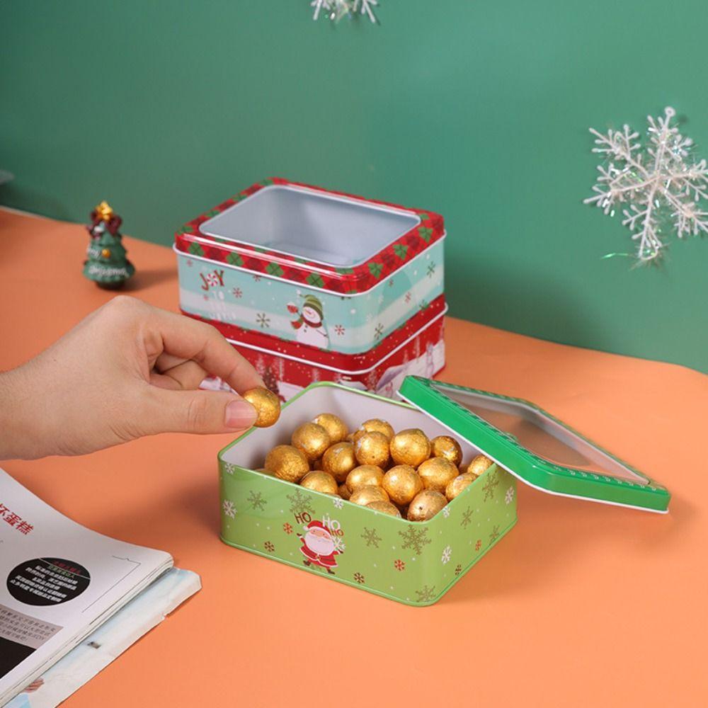 Trick or Treat Pattern Print Baking Cookies Box Christmas Tin Box Popular Packing Case