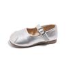 Kids Girls British Style Solid Color Soft Sole Casual Princess Leather Shoes