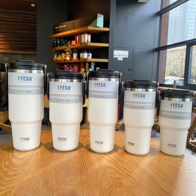 Tyeso Coffee Cup Stainless Steel Thermos Bottle Double-layer Insulation Cold And Hot Travel Mug Vacuum Flask Car Water Bottle