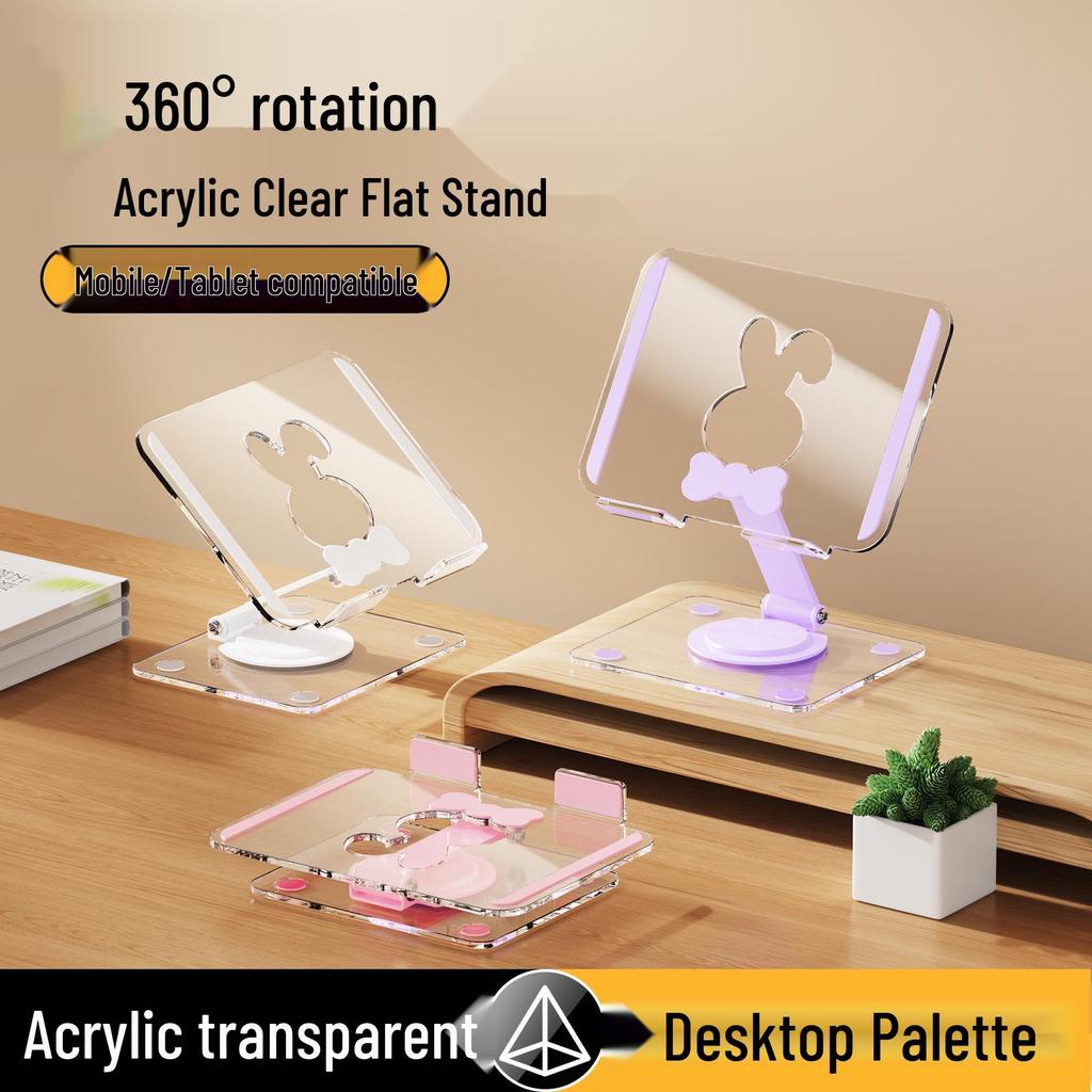 Acrylic Transparent Foldable Stand for Phones & Tablets - Ideal for Binge-Watching