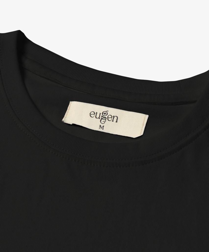 Yujen Antique Small Logo Short Sleeve T-Shirt_Black