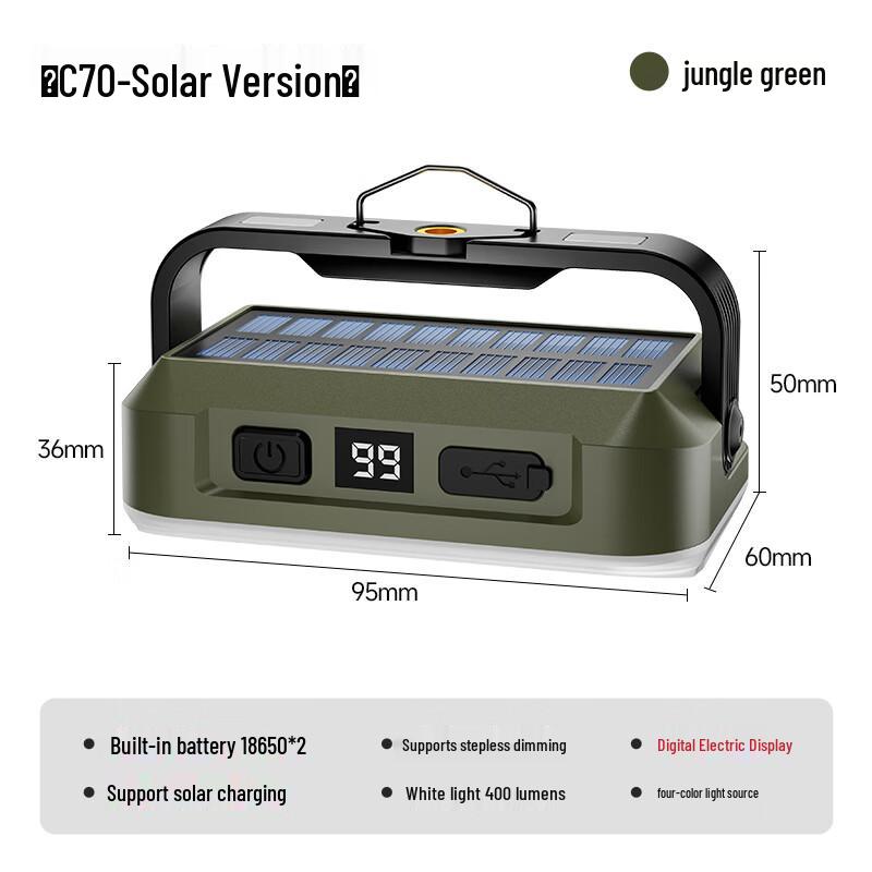 Lishi C70 Solar Portable Camping Lantern