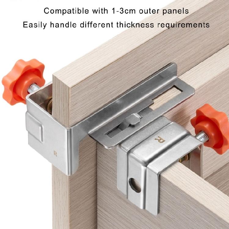 1Pair Drawer Panel Installation Clip Adjustable Tool Panel Strong Fixed Device Woodworking Fixing Clamp Enduring